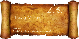 Liptay Vitus névjegykártya